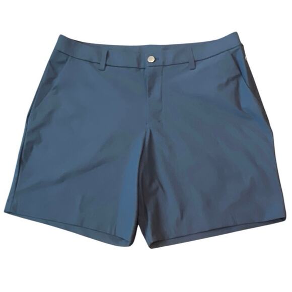 EUC- Lululemon Athletica Men’s ABC Gold Shorts 9” -  size 36 navy - Picture 3 of 7